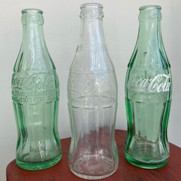 Vintage Glass Coke Bottles